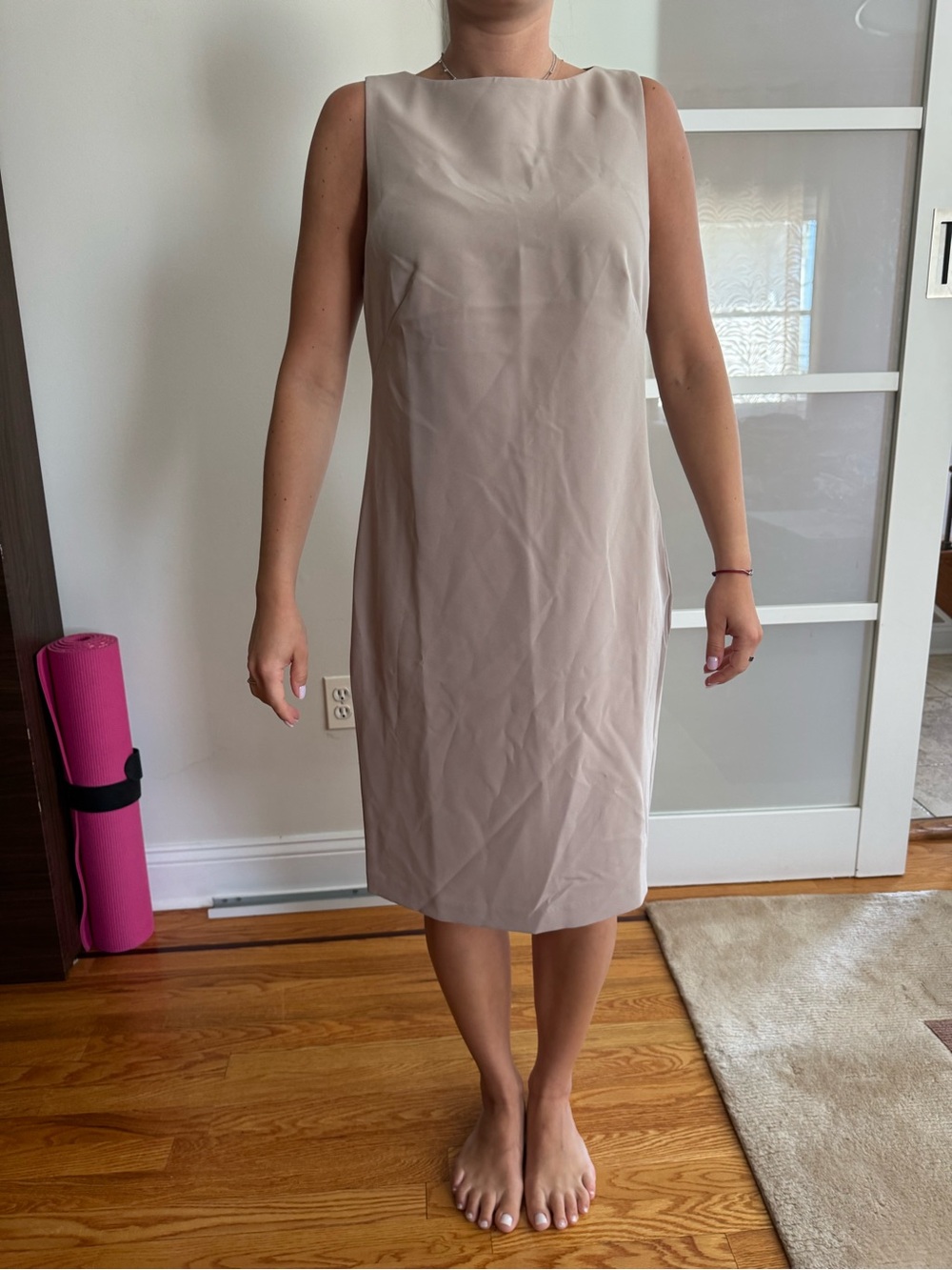 Ralph Lauren Sleeveless Taupe Shift Dress - Elegant Minimalist Dress